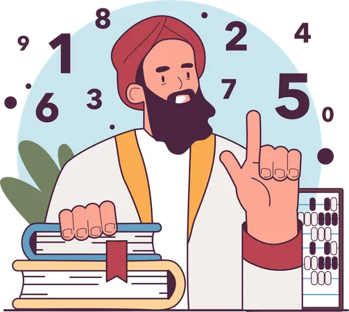 Persian mathematician invented numeral  Illustration