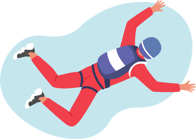 Person beim Gleitschirmfliegen  Illustration