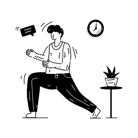 Person doing aerobics  Illustration
