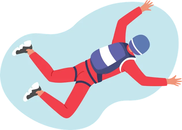 Person doing paragliding  Illustration