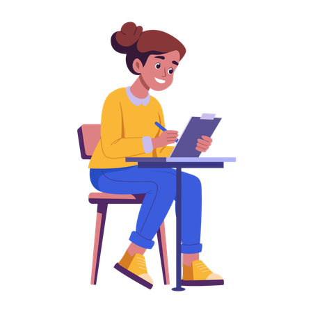 Person journaling  Illustration