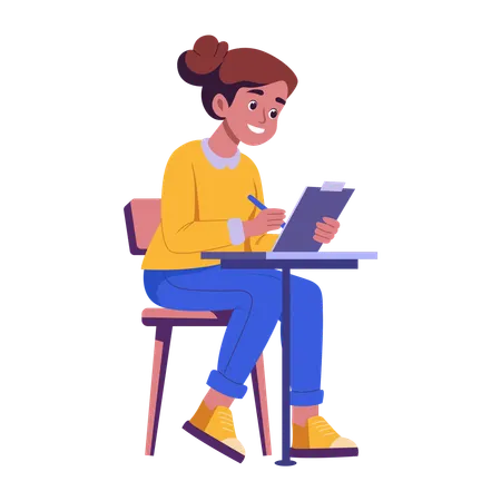 Person journaling  Illustration