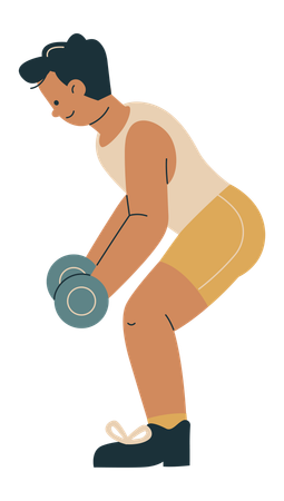 Person Lifting Weights  Illustration