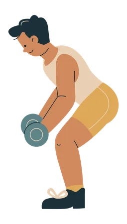 Person Lifting Weights  Illustration