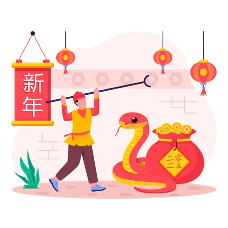 Person retrieving money from a pot  Illustration