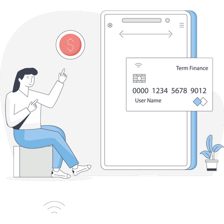 Person sitting on a chair beside a phone displaying a timer focused on the task at hand  Illustration