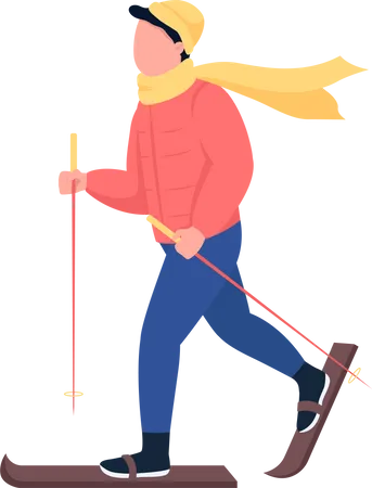 Person skiing  Illustration