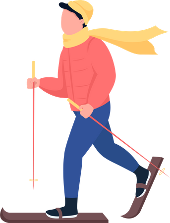 Person skiing  Illustration