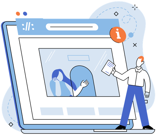 Person submits reply to inspector for data check  Illustration