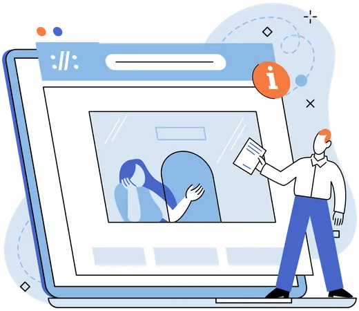 Person submits reply to inspector for data check  Illustration