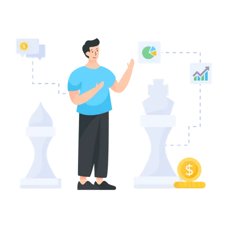 Person using Investment Strategy  Illustration