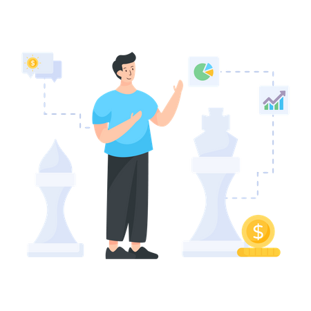 Person using Investment Strategy  Illustration
