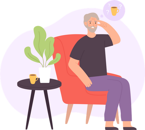 Person with Alzheimers  Illustration