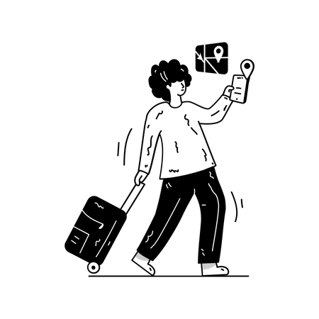 Person with luggage  Illustration