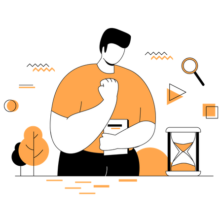 Persona de negocios exitosa  Ilustración