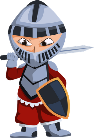 Personagem Pequeno Cavaleiro  Ilustração