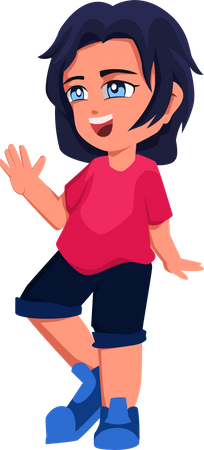 Personagem de garota fofa  Ilustração