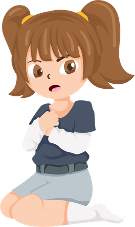 Personagem de garota fofa  Ilustração
