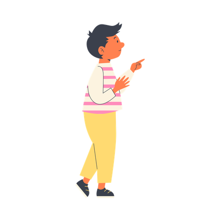 Personagem de menino de escola ou jardim de infância  Ilustração