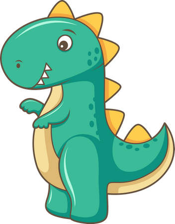 Personagem de dinossauro  Ilustração