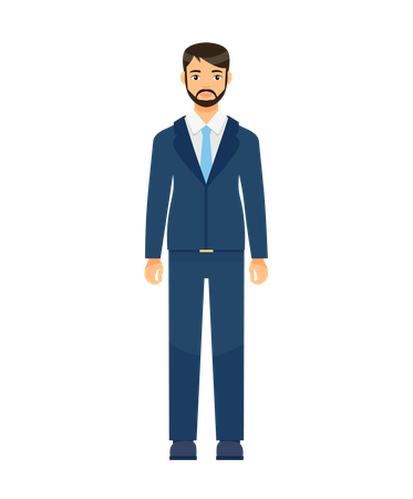 Personagem de empresário  Ilustração