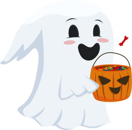 Personagem fantasma de halloween  Ilustração