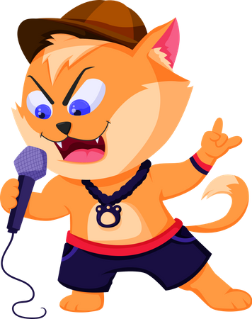 Personagem gato  Ilustração