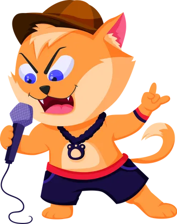 Personagem gato  Ilustração