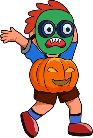 Personagem Monstro de Halloween  Ilustração