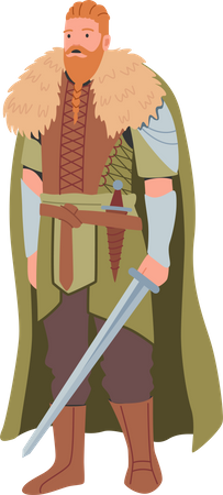 Personagem Masculino Viking  Ilustração