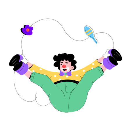 Personaje de circo  Ilustración