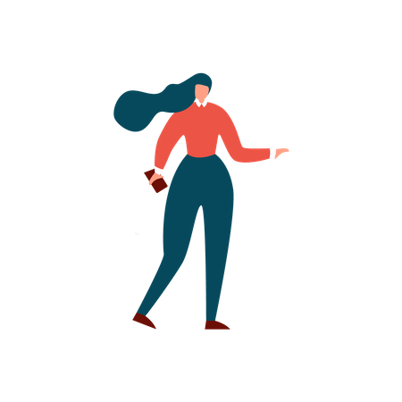 Personaje de dibujos animados de personas de oficina  Ilustración