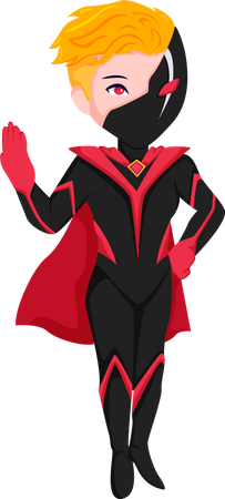 Personaje de superhéroe  Ilustración