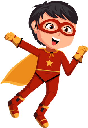 Personaje de superhéroe  Ilustración