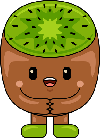 Personaje mascota kiwi  Ilustración