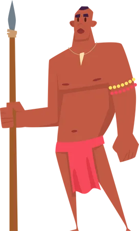 Personaje masculino africano  Ilustración