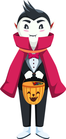 Personaje de monstruo de Halloween  Ilustración