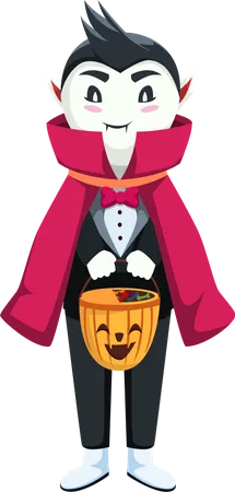 Personaje de monstruo de Halloween  Ilustración