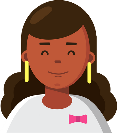 Personaje de niña  Ilustración