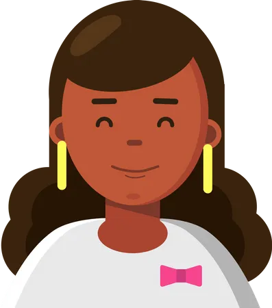 Personaje de niña  Ilustración