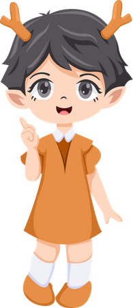 Personaje de niña  Ilustración