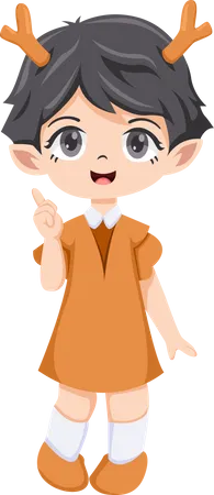 Personaje de niña  Ilustración