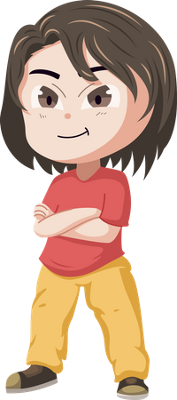 Personaje de niña  Ilustración