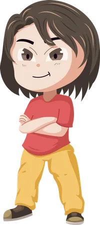 Personaje de niña  Ilustración