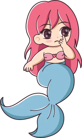 Personaje sirena  Ilustración