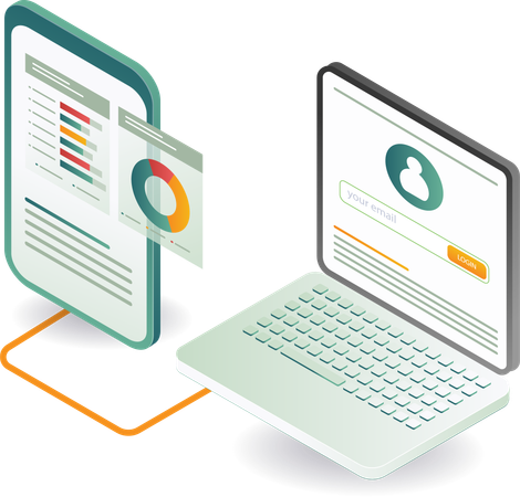 Personal business analysis management  Illustration