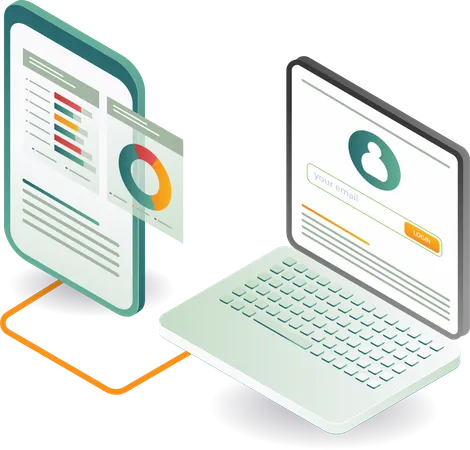 Personal business analysis management  Illustration