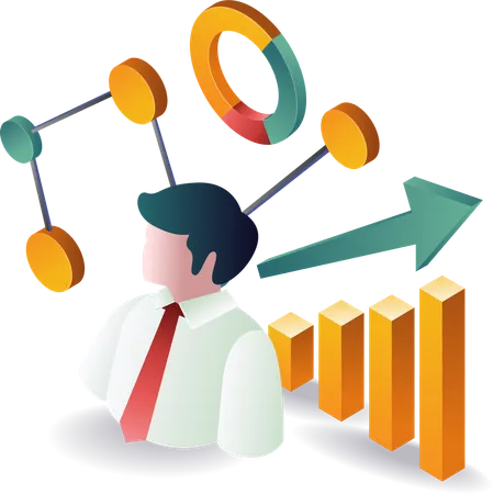 Personal business analysis management  Illustration