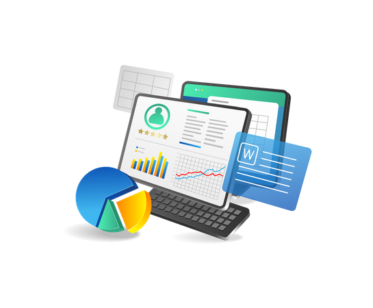 Personal business analyst data  Illustration