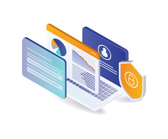 Personal business development analysis data  Illustration